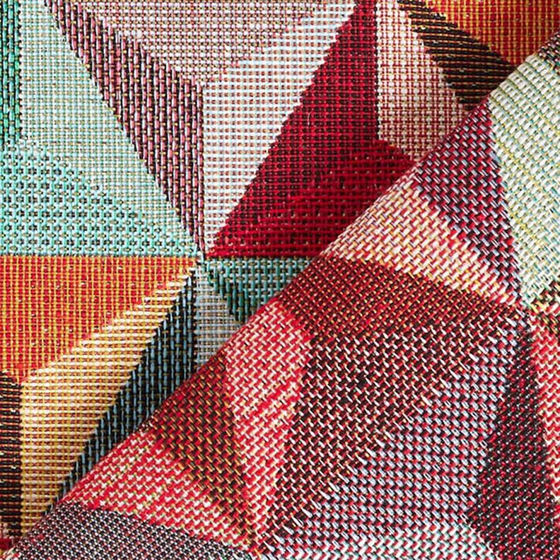 Decor Fabric Tapestry Fabric Prisma – carmine/light blue, image number 4