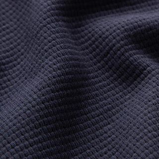 Mini Cotton waffle jersey Plain – navy blue, 