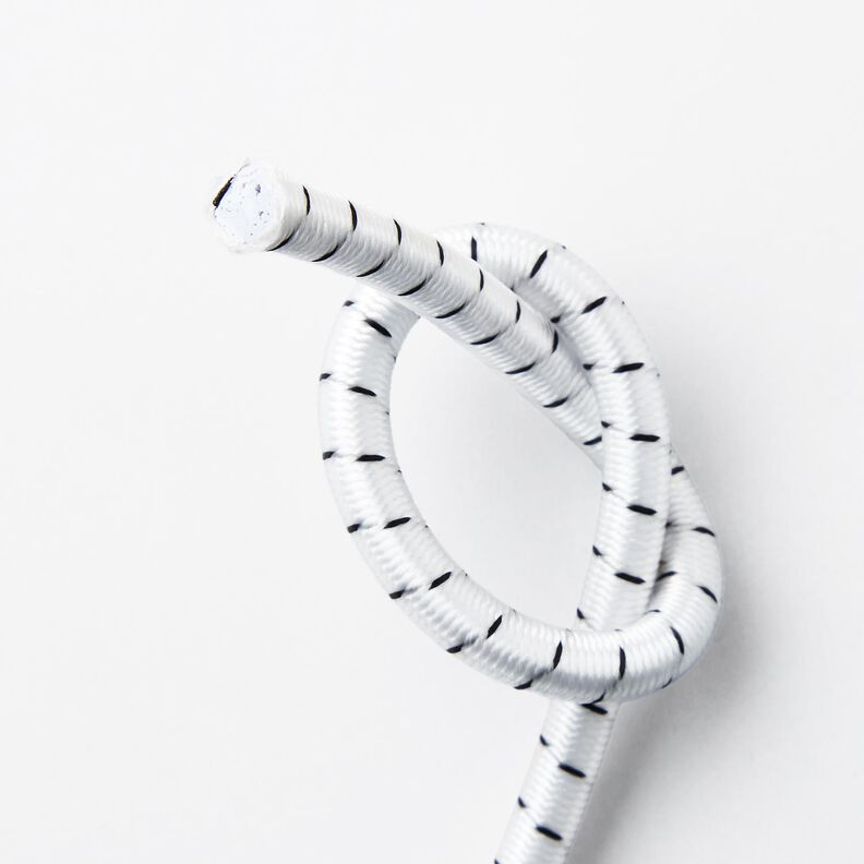 Strong outdoor rubber cord [Ø 10 mm] – white/black,  image number 3