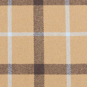 Large Check Cotton Blend Coating Fabric &ndash; beige, 