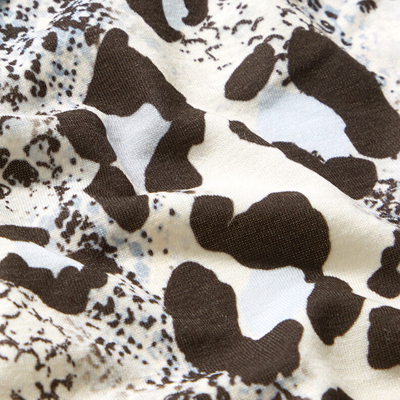 Snakeskin Polyester Jersey – white/black,  image number 2