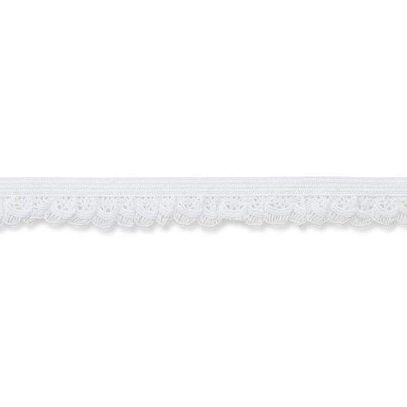 Elasticated Ruffle [15 mm] – white,  image number 2