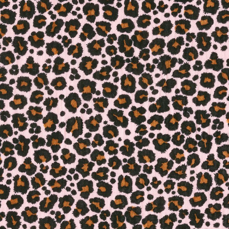 Double Gauze/Muslin Leopard Print – rosé/black,  image number 1