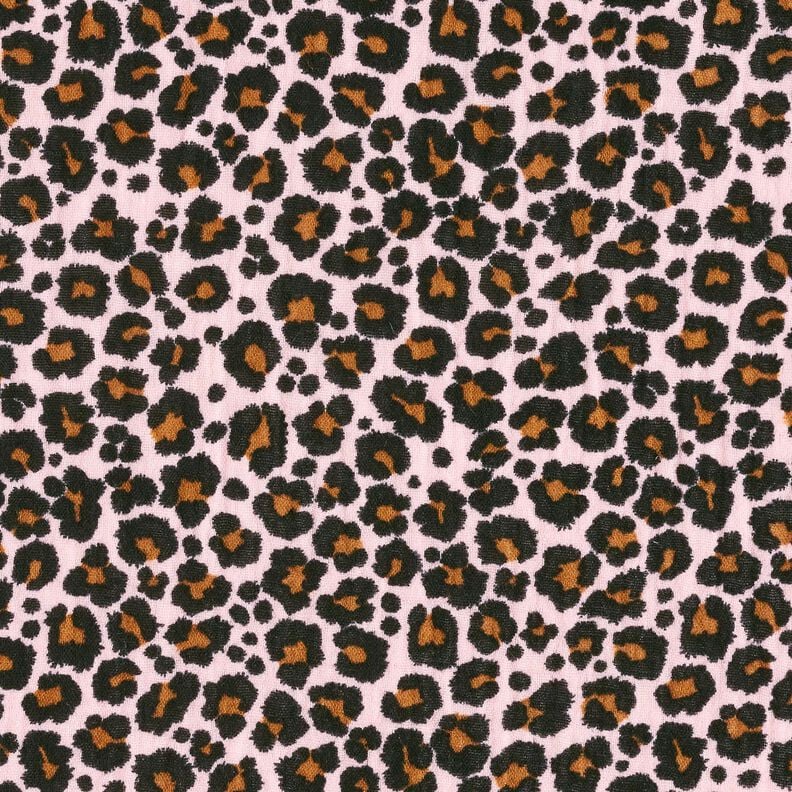 Double Gauze/Muslin Leopard Print – rosé/black, image number 1