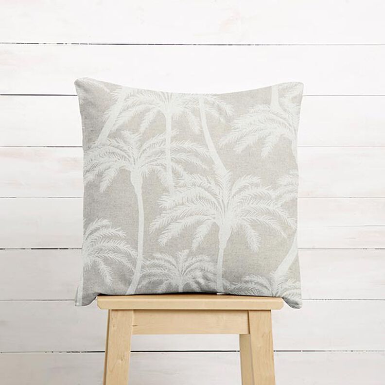 Decor Fabric Half Panama palms – white,  image number 7