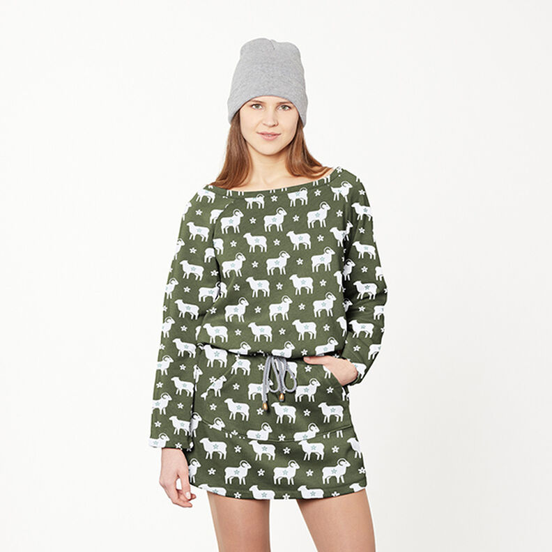 Aries Cotton Sweatshirt Fabric – khaki,  image number 5