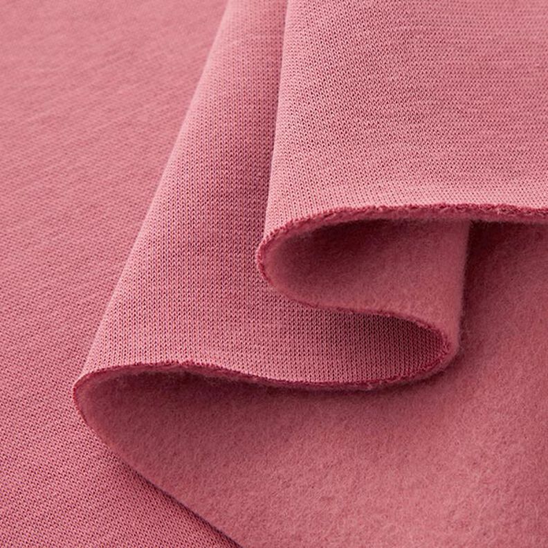 Brushed Sweatshirt Fabric – dark dusky pink,  image number 4
