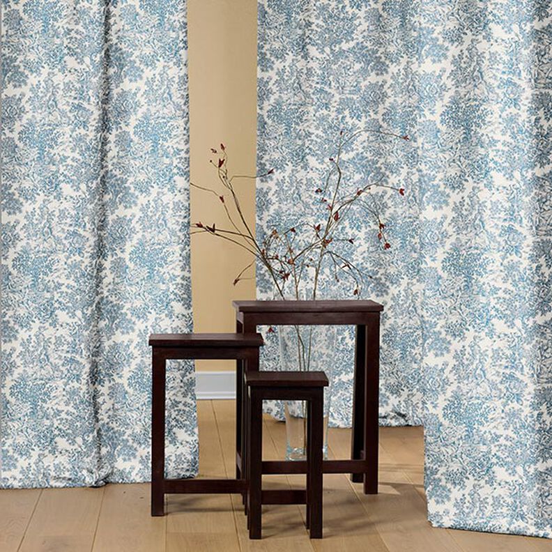 Decor Fabric Canvas Toile de Jouy 280 cm – blue,  image number 7