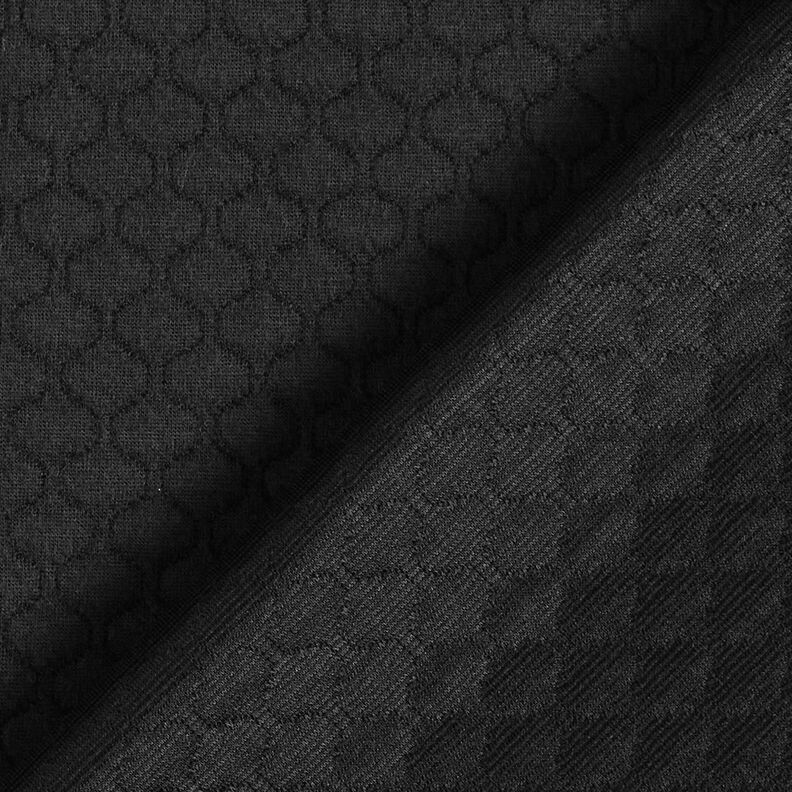 Quilted jersey waves – black, image number 5