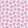 Cotton Cretonne Hearts with Eyes – white/pink,  thumbnail number 1