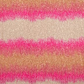 Coat Fabric Knit Bouclé colour gradient – cashew/pink, 