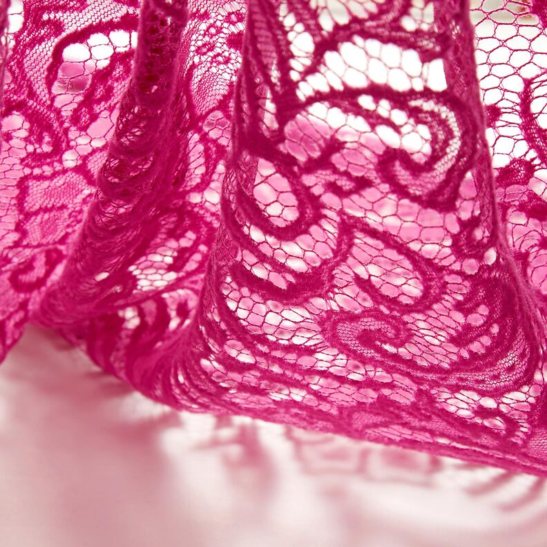 Bouclé lace flowers – intense pink,  image number 6