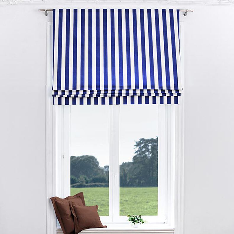 Decor Fabric Canvas Stripes – blue/white,  image number 8