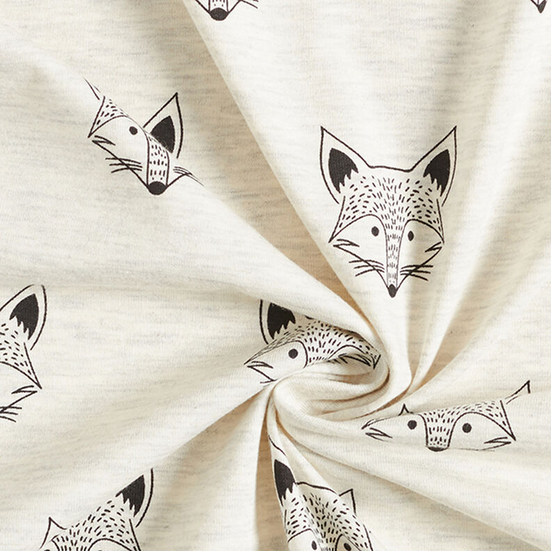 Cotton Jersey Fox’s face – offwhite,  image number 3