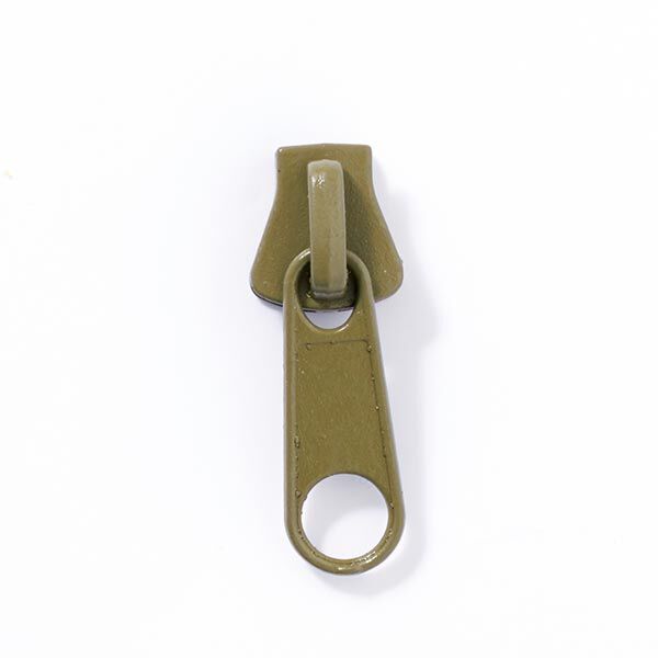 Metal Zip Pull (teeth width 8) - olive,  image number 1