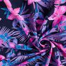 Swimsuit Fabric Tropical Flowers – navy blue/pink,  thumbnail number 3