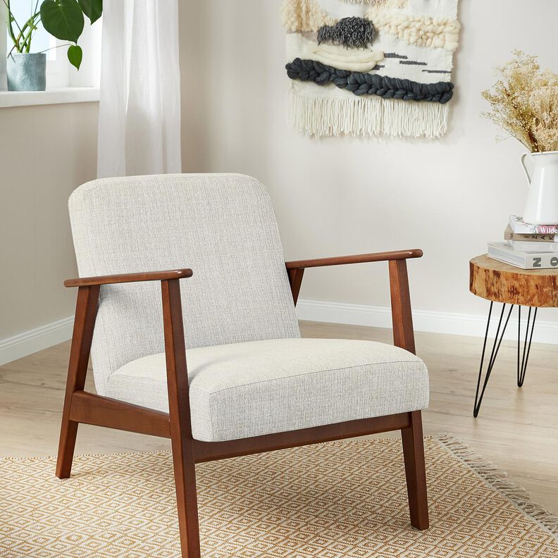 Upholstery Fabric Chenille Plain – offwhite,  image number 4
