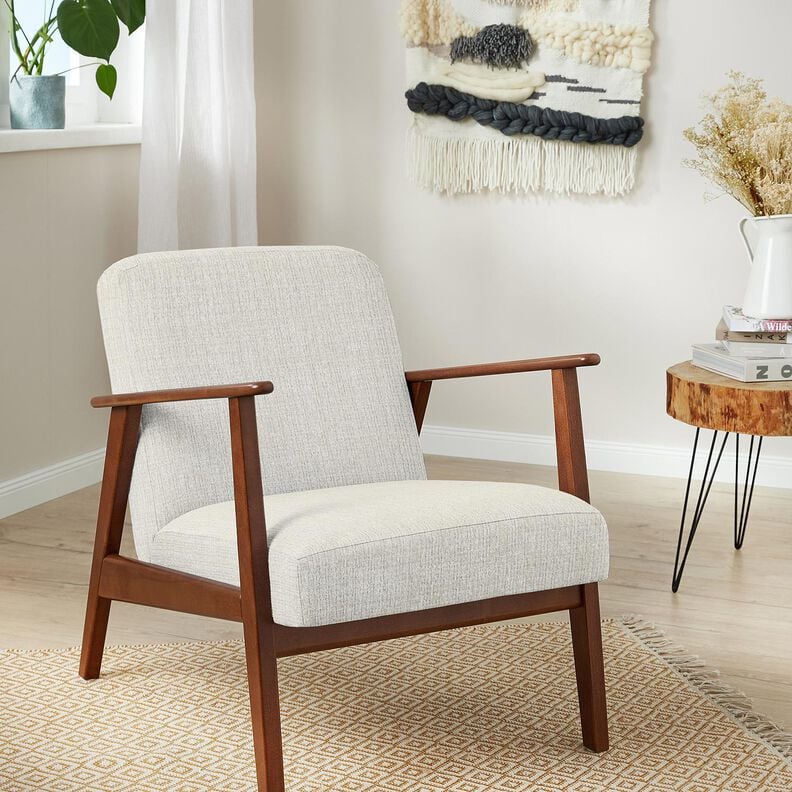 Upholstery Fabric Chenille Plain – offwhite, image number 4