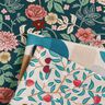 Decor Fabric Jacquard vintage flowers – petrol/dark red,  thumbnail number 5