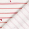 Cotton Jersey stripes and hearts – offwhite/dusky pink,  thumbnail number 4