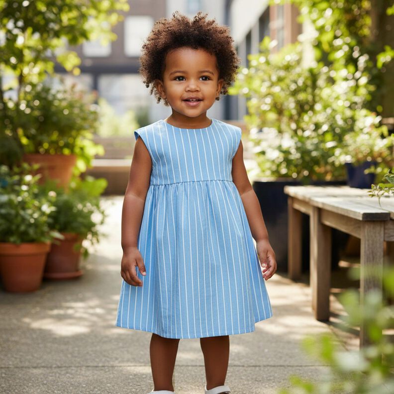 Chambray Stripes &ndash; light blue/offwhite,  image number 6