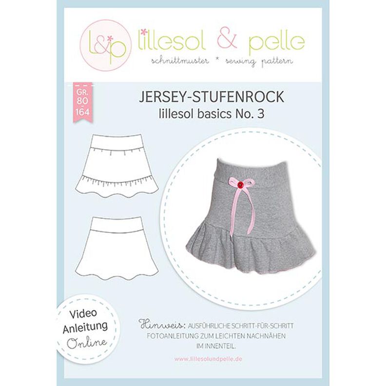 Tiered Jersey Skirt, Lillesol & Pelle No. 3 | 80 - 164,  image number 1
