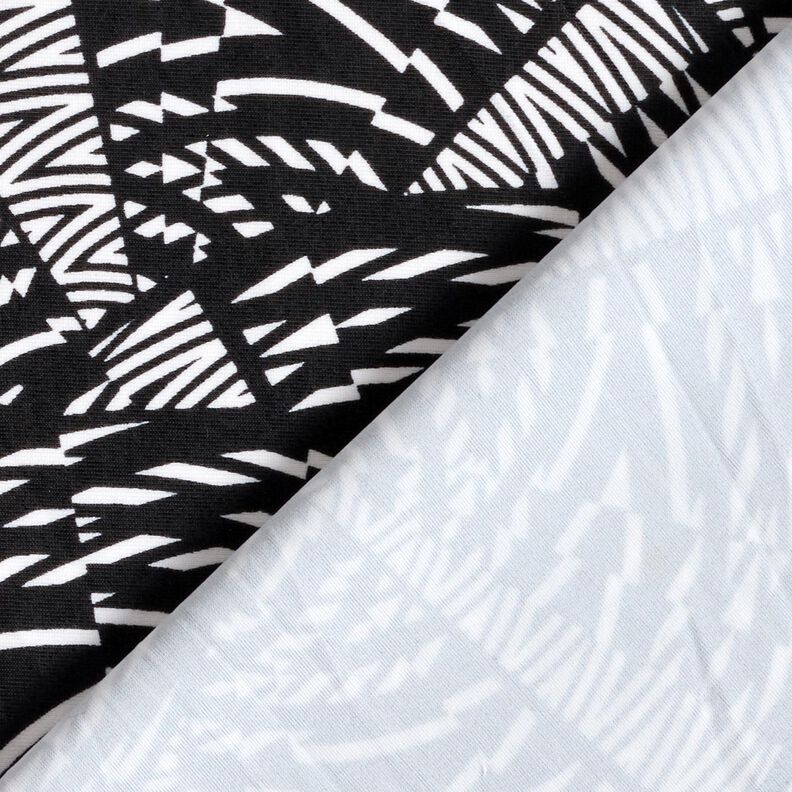 Swimsuit fabric abstract graphic pattern – black/white,  image number 4