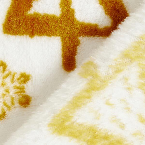 Cuddly fleece, Christmas – white/gold, image number 4