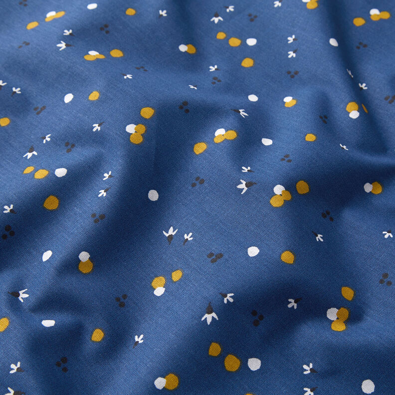 Cotton Cretonne Coloured dots – navy blue,  image number 2