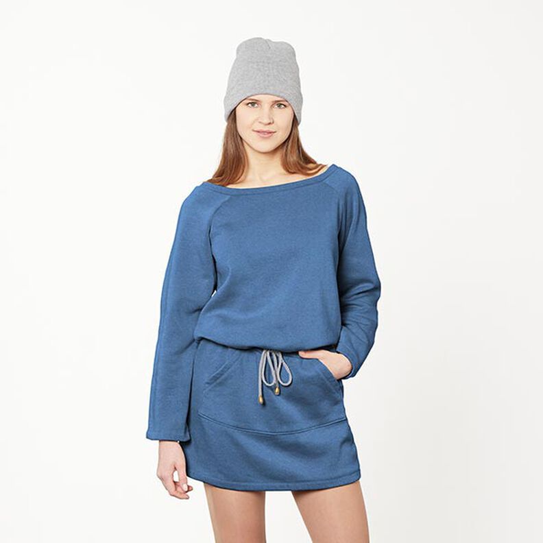 Brushed Sweatshirt Fabric – ocean blue,  image number 7