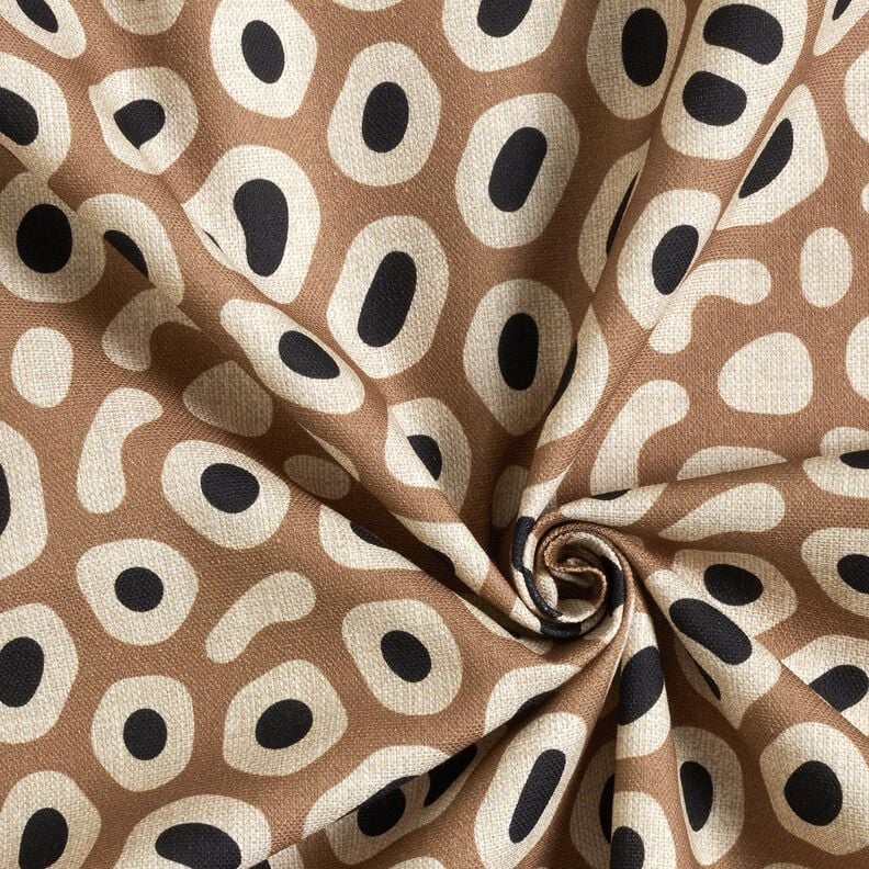 Decor Fabric Half Panama abstract leopard pattern – light brown/cashew, image number 3