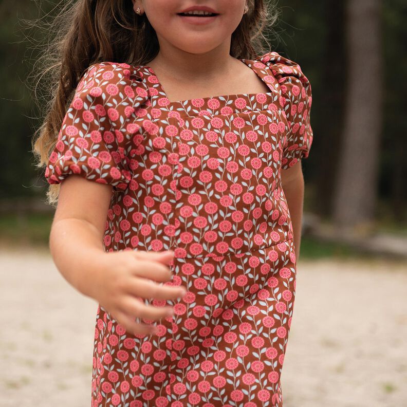 Cotton Poplin summer flowers| Poppy Fabrics – lobster/bronze,  image number 5