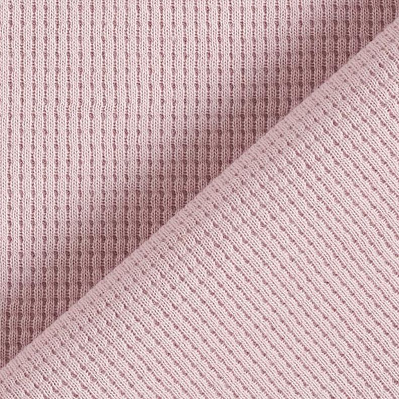 Mini Cotton waffle jersey Plain – dusky pink,  image number 4