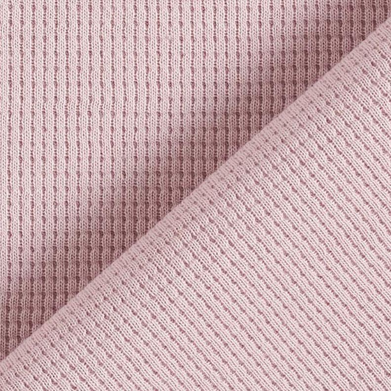 Mini Cotton waffle jersey Plain – dusky pink, image number 4