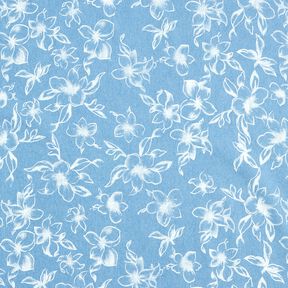 Chambray Summer flowers – light blue/offwhite, 