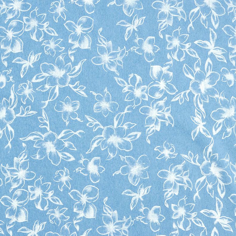 Chambray Summer flowers – light blue/offwhite,  image number 1