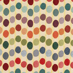 Decor Fabric Tapestry Fabric wavy dots – light beige/blue, 