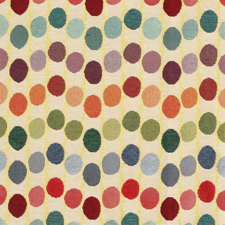 Decor Fabric Tapestry Fabric wavy dots – light beige/blue, image number 1