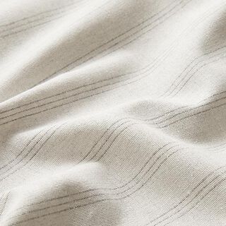 Decorative fabric, canvas three stripes, recycled – silver grey, 