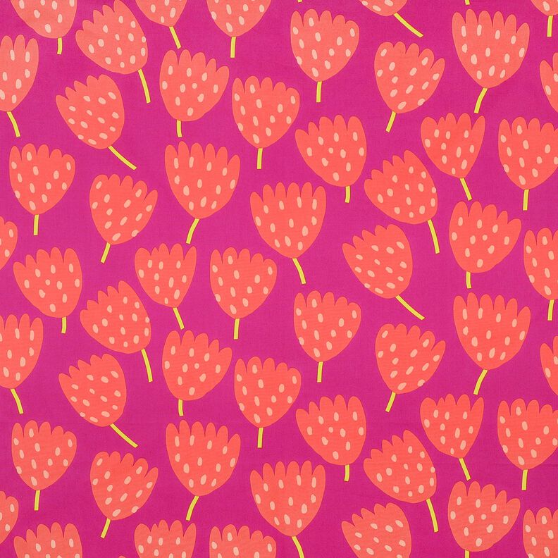 Cotton Poplin Tulips | Nerida Hansen – purple/coral,  image number 1