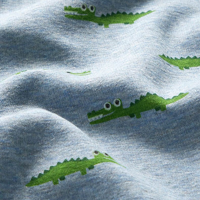 Alpine Fleece cheeky crocodile Mottled – light wash denim blue,  image number 2