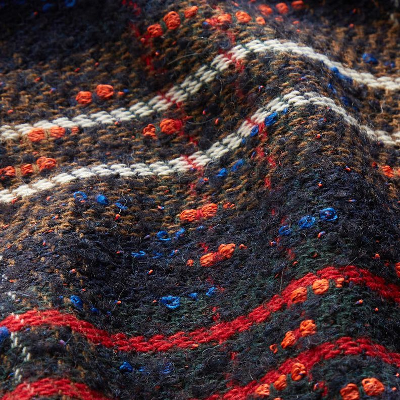 Coat fabric wool blend blurred check, image number 3