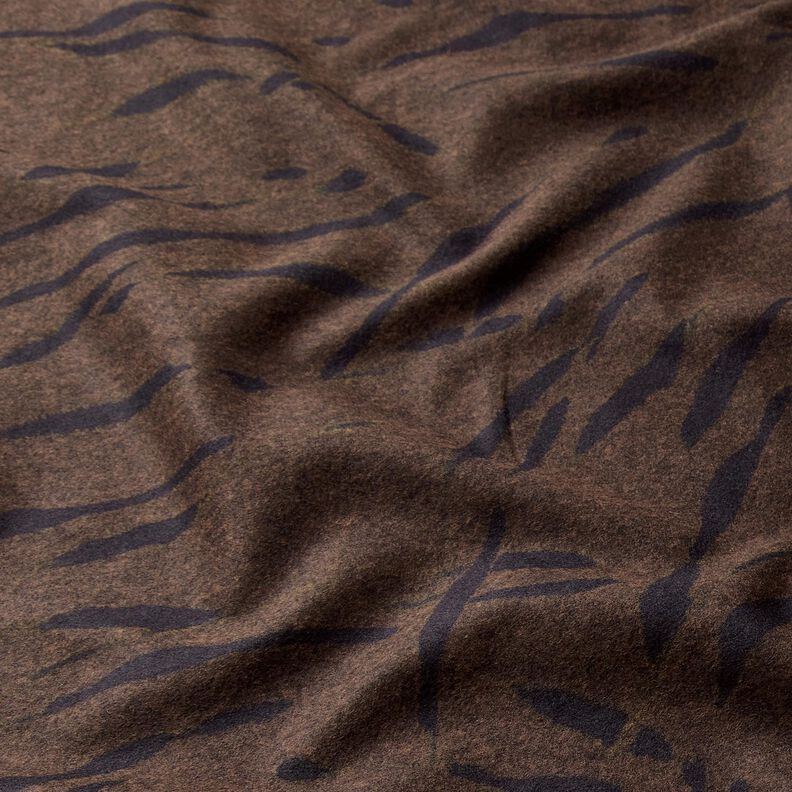 Ponte Roma Jersey roughened abstract stripes – black brown, image number 2