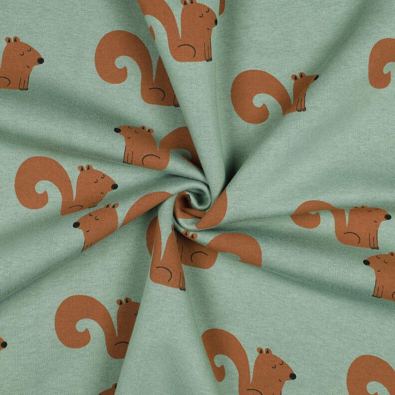 Brushed Sweatshirt Fabric Squirrel | Poppy Fabrics – reed/bronze,  image number 3