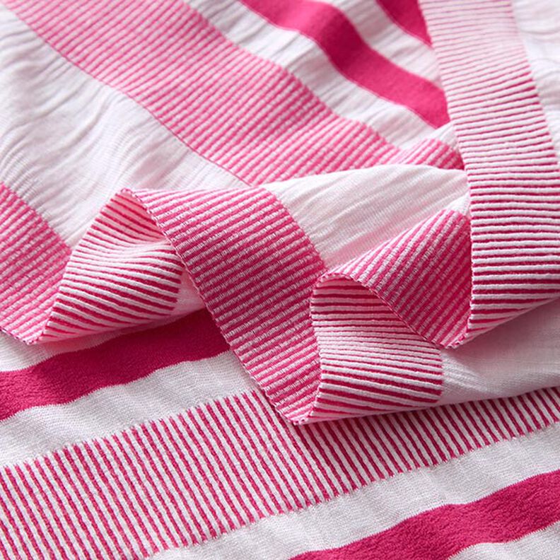Crushed viscose jersey – white/pink,  image number 3