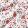 Cotton Poplin elegant floral tendrils – white/berry,  thumbnail number 2