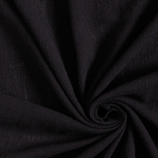 Cotton Linen Look – black,  image number 1