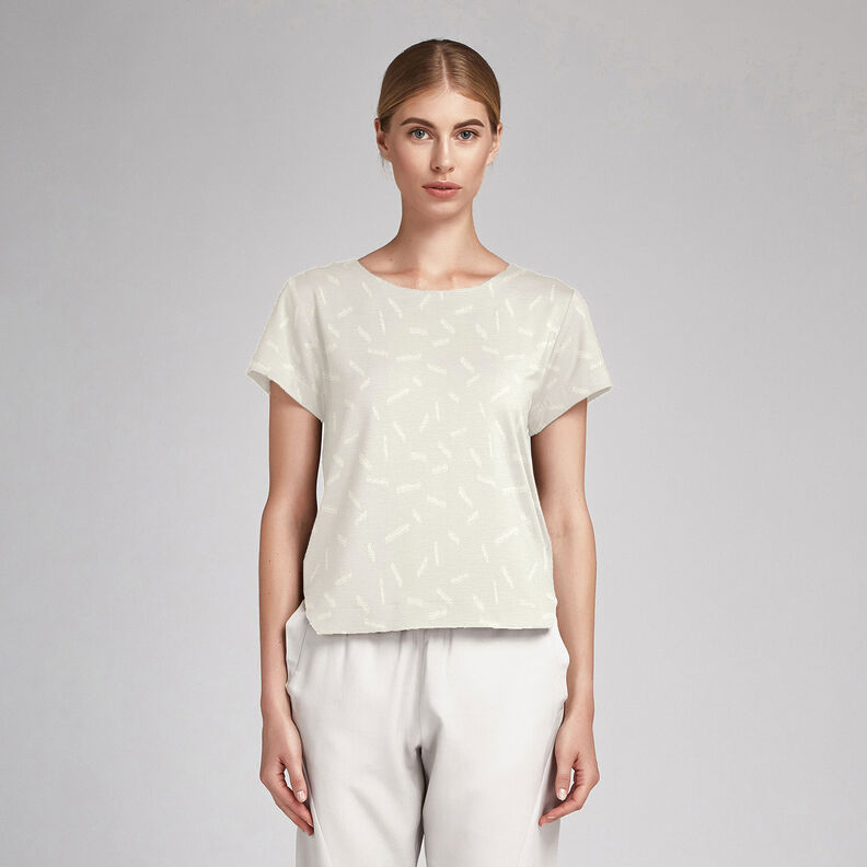 Striped jacquard dobby – offwhite,  image number 6