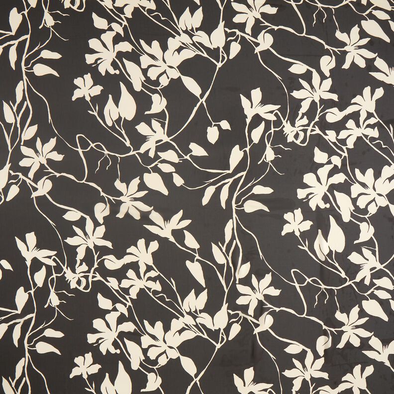 Chiffon flowers recycled – black/light beige,  image number 1
