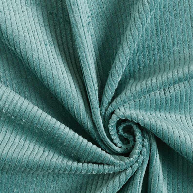 Chunky Corduroy pre-washed Plain – light petrol,  image number 1